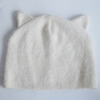 angora hat with ears