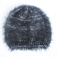 feather yarn hat