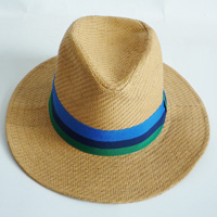 hat with blue band