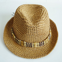 hat with beads