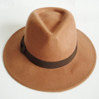 felt hat with bow band