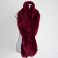 red fur scarf