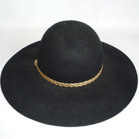 hat with gold braid band