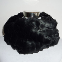 black fake fur snood