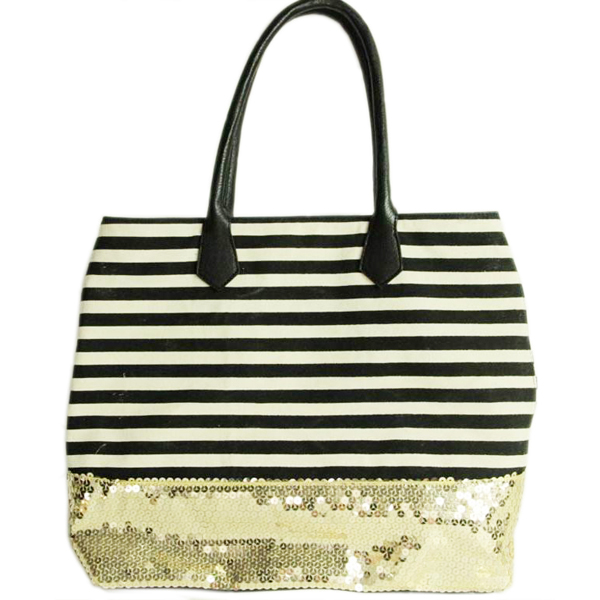stripes bag with sequines