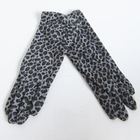 leopard kniited fabrc glove