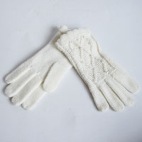 white cable gloves