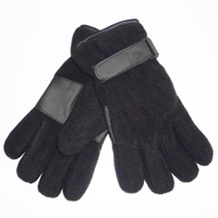 black fleece glove