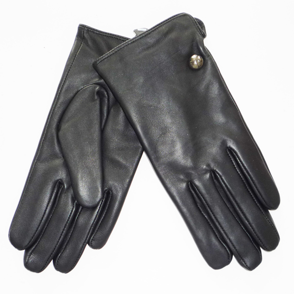 glove with metal button