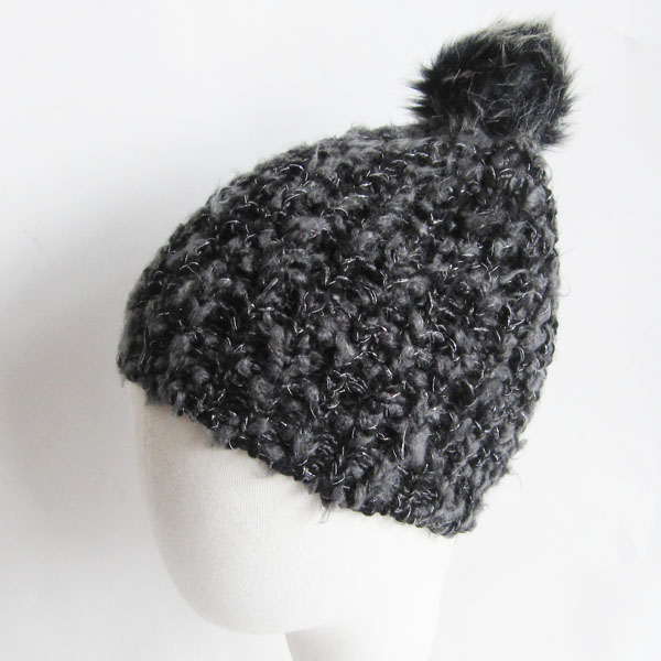 special yarn hat with lurex
