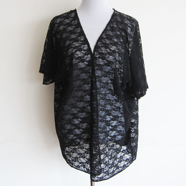 black lace kimono