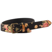 belt with flowers printing