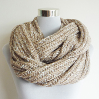 mohair snood with cord yarn