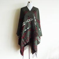 grey jacquard cape