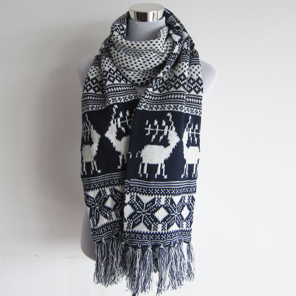 acrylic jacquard scarf