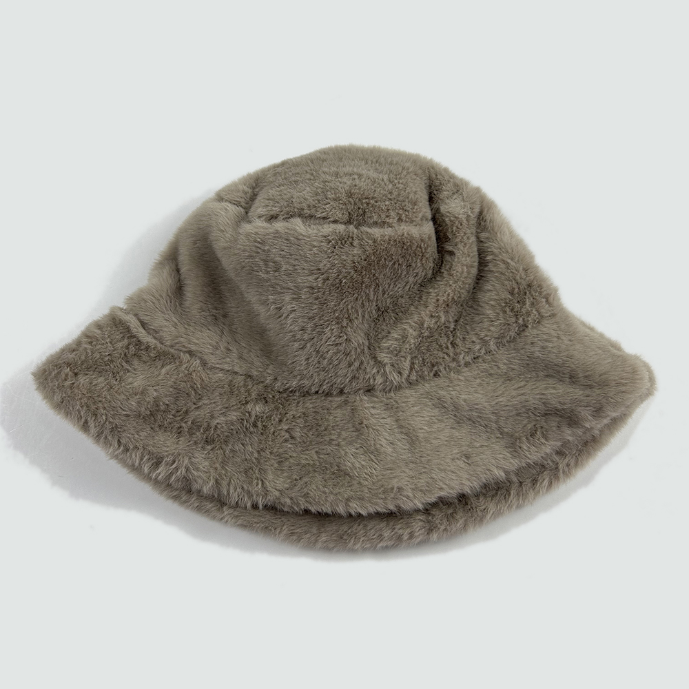 fake fur bucket hat