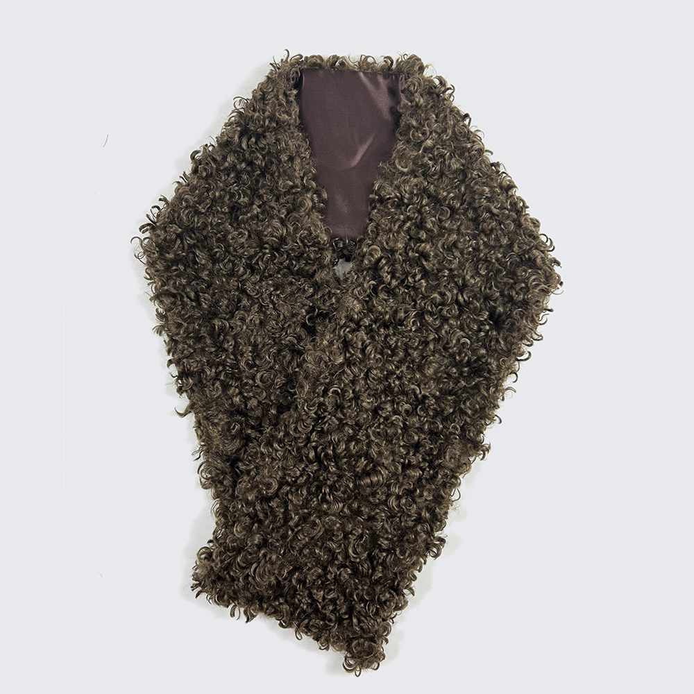 fake fur long scarf