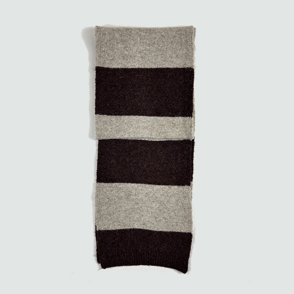knit stripe scarf